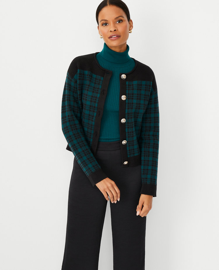 Petite plaid clearance jacket