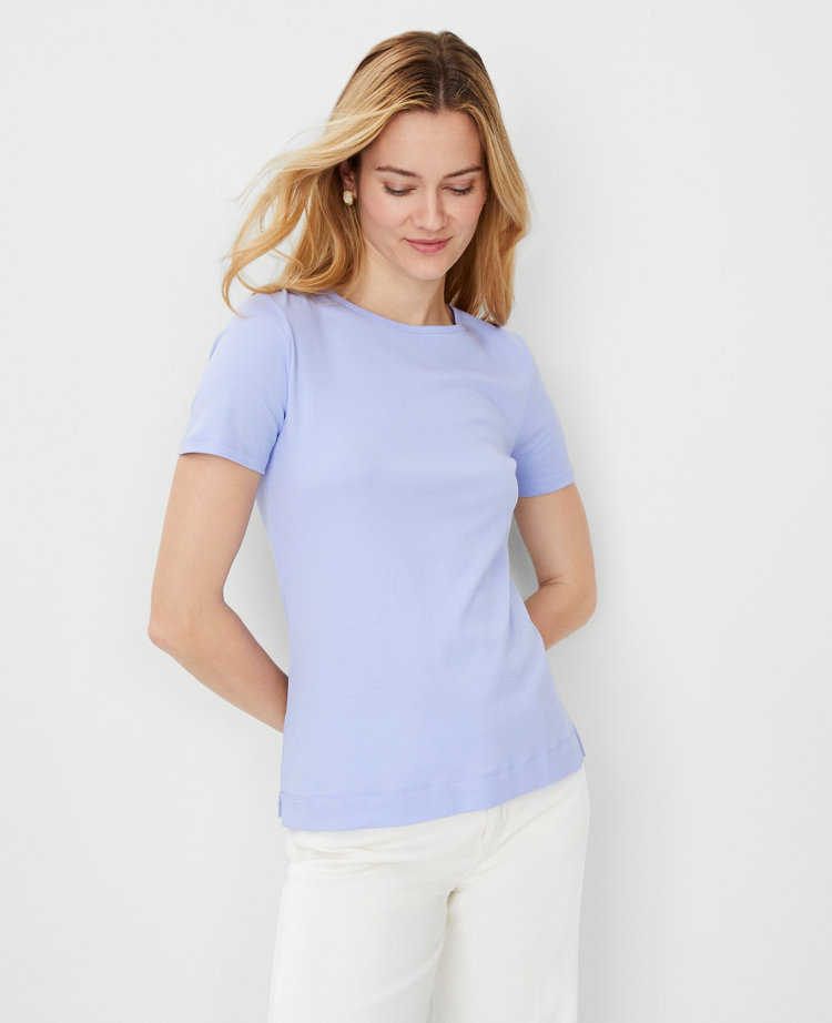Pima Cotton Crew Neck Tee