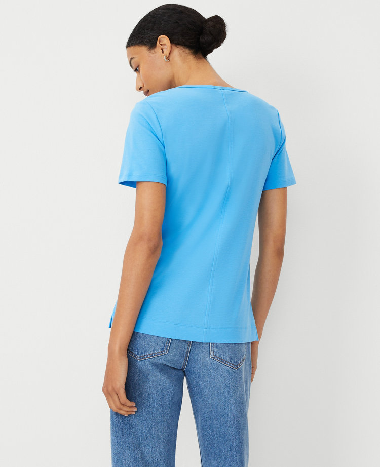 Pima Cotton Crew Neck Tee