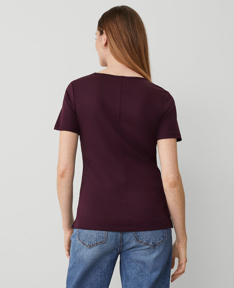 Ann Taylor Pima Cotton Crew Neck T-Shirt Women's