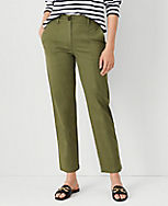 AT Weekend Seamed High Rise Straight Ankle Pants in Chino carousel Product Image 3