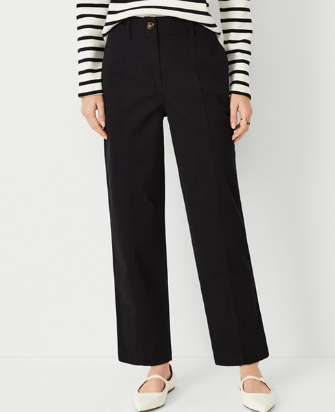 AT Weekend Seamed High Rise Straight Ankle Pants in Chino