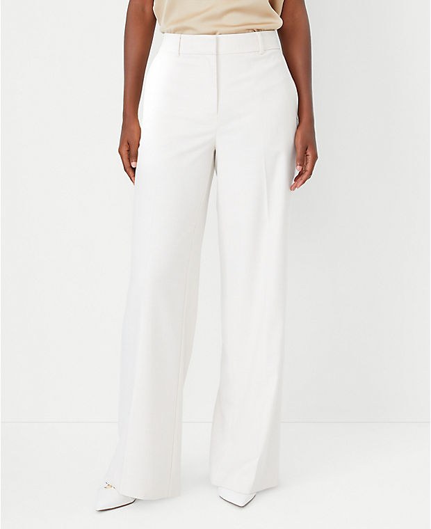 The High Rise Wide Leg Pant in Texture - Curvy Fit
