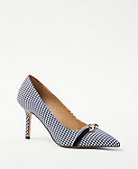 Houndstooth Buckle Pointy Toe Pumps carousel Product Image 1