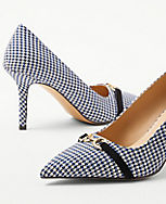 Houndstooth Buckle Pointy Toe Pumps carousel Product Image 2