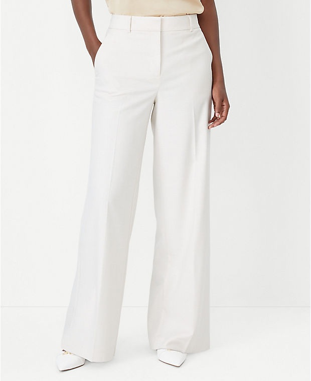 The Tall High Rise Wide Leg Pant in Textured Stretch