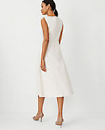 The Boatneck Full Midi Dress in Textured Stretch carousel Product Image 2
