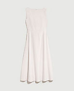 The Boatneck Full Midi Dress in Textured Stretch carousel Product Image 4