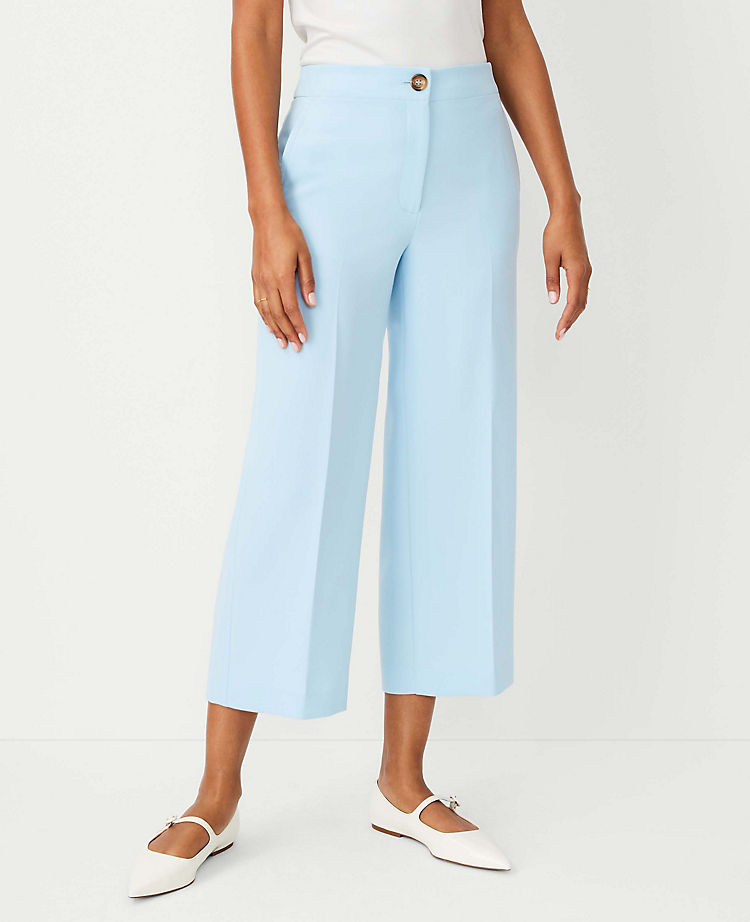 The Kate Wide Leg Crop Pant in Crepe