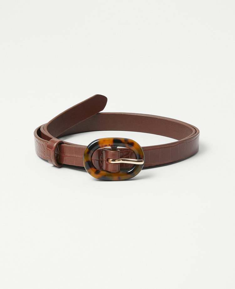 Bamboo Joint Circle Buckle Leather Belt