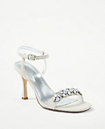 Studio Collection Crystal Linen Skinny Strap Sandals carousel Product Image 1