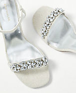 Studio Collection Crystal Linen Skinny Strap Sandals carousel Product Image 2