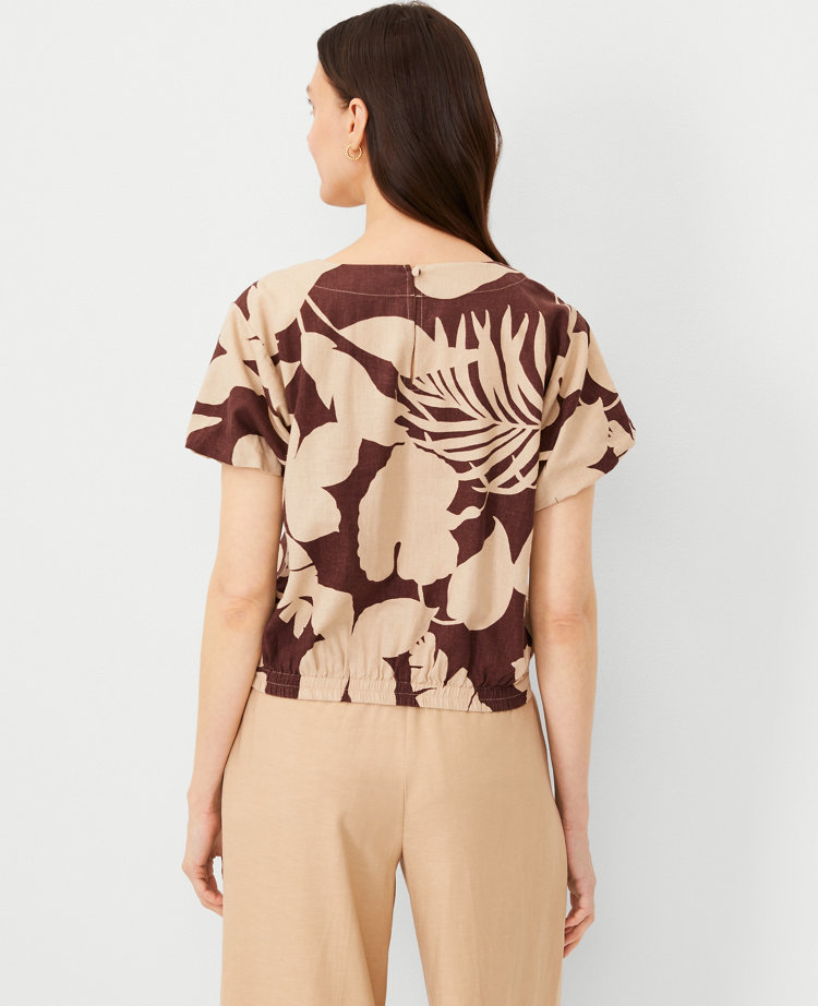 Ric Rac Flounce Linen Blend Tank Top