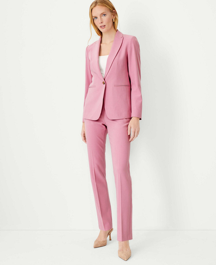 The Side Zip Straight Pant in Bi-Stretch