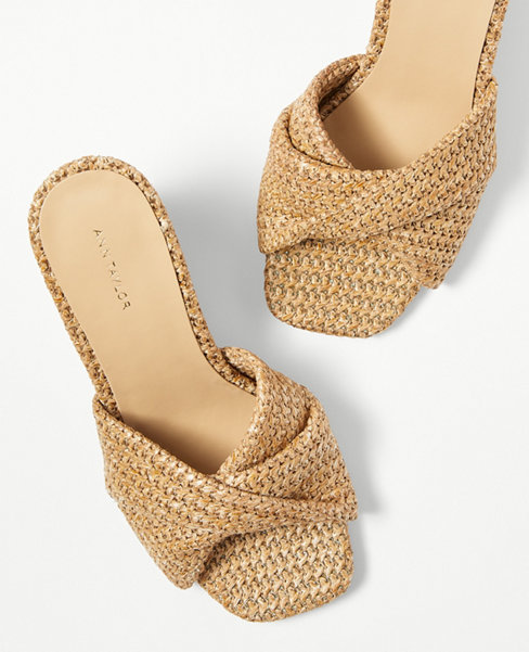 Knotted Wedge Sandals