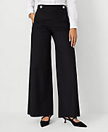 The Petite Sailor Palazzo Pant in Twill carousel Product Image 1