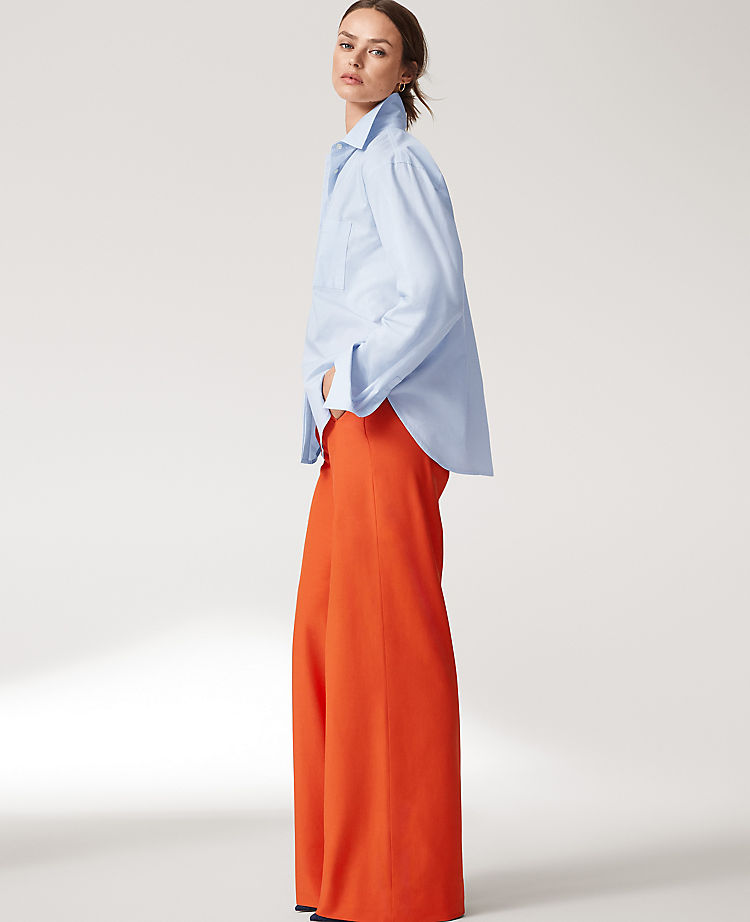 The Petite Sailor Palazzo Pant in Twill