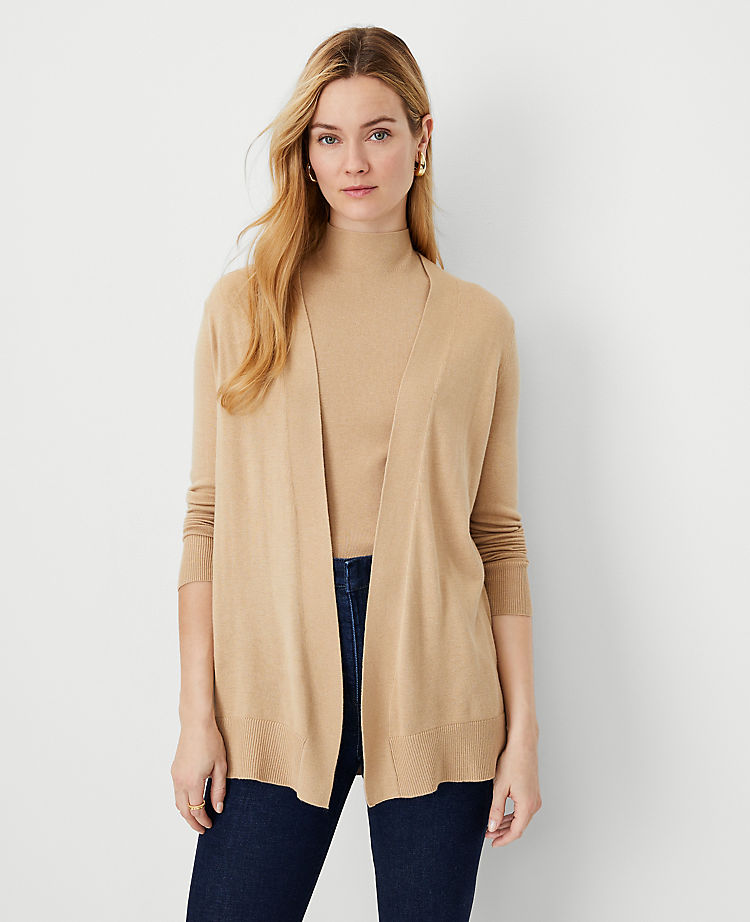 Petite Relaxed Open Cardigan