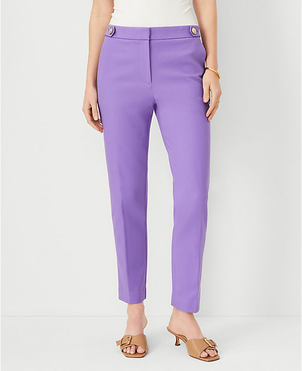 The Button Tab High Rise Eva Ankle Pant