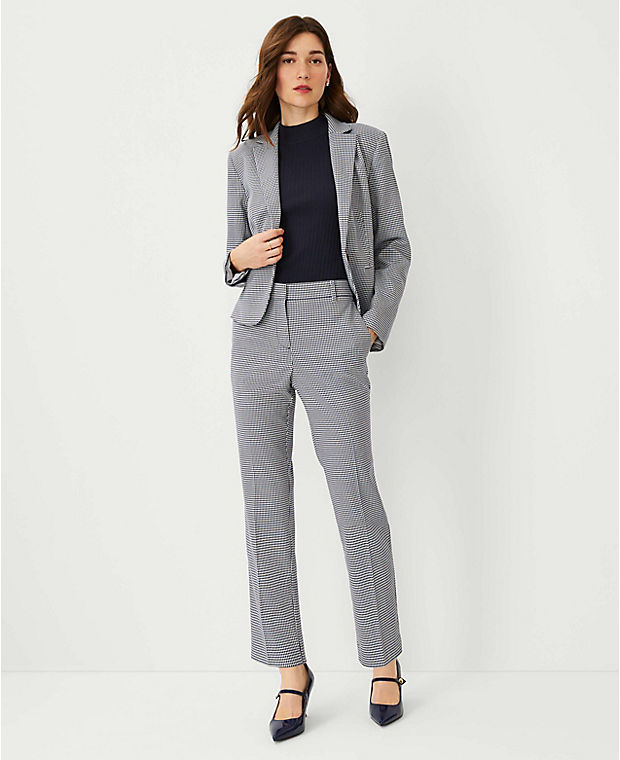The Petite Eva Ankle Pant in Houndstooth