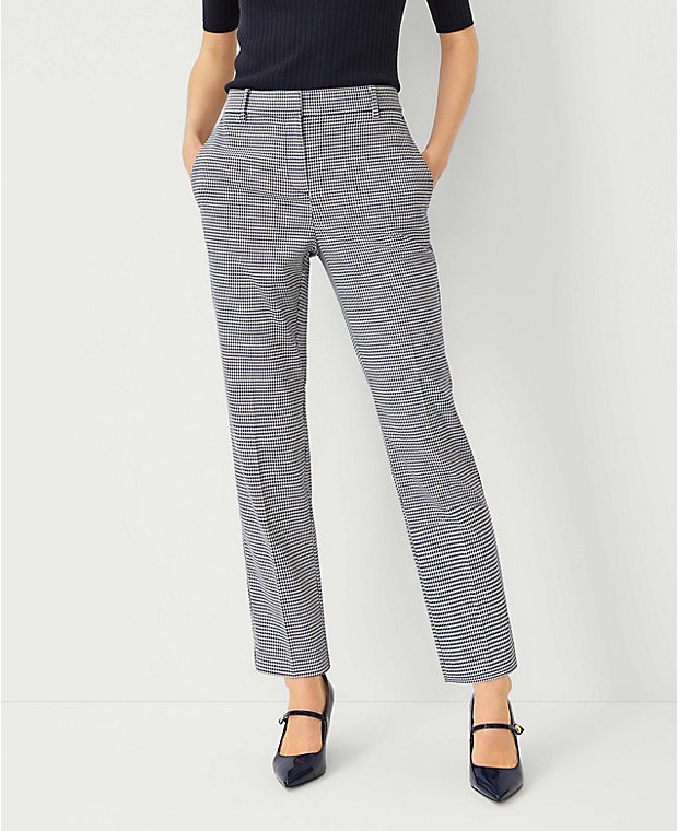 The Petite Eva Ankle Pant in Houndstooth