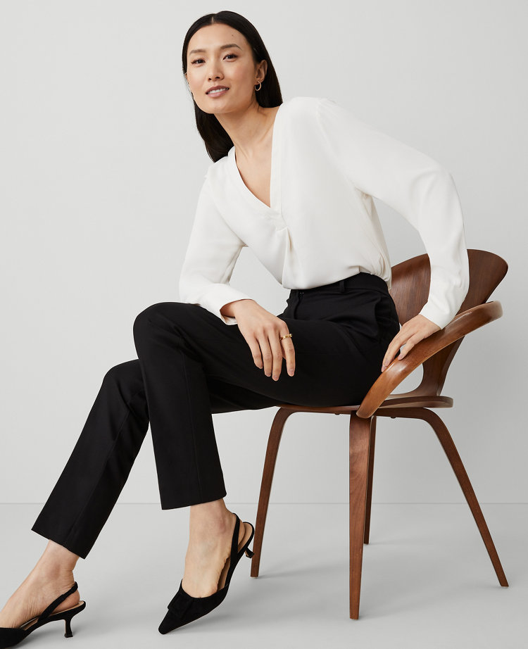 The Petite High Rise Eva Ankle Pant