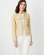 Stand Collar Tweed Jacket carousel Product Image 1