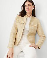 Stand Collar Tweed Jacket carousel Product Image 3