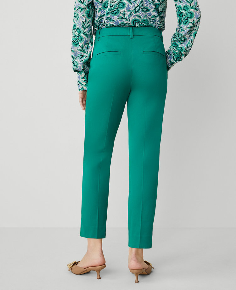 Ann Taylor The Tall Cotton Crop Pant In Shady Glade