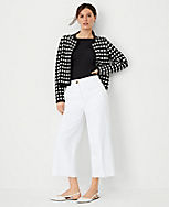 The High Rise Kate Wide Leg Crop Pant in Texture - Curvy Fit carousel Product Image 3