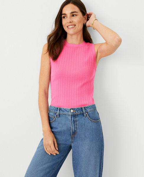 Petite Ribbed Sweater Shell