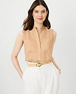 Dotted Sleeveless Camp Shirt carousel Product Image 1