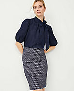 Petite Checked Pull On Pencil Skirt carousel Product Image 1