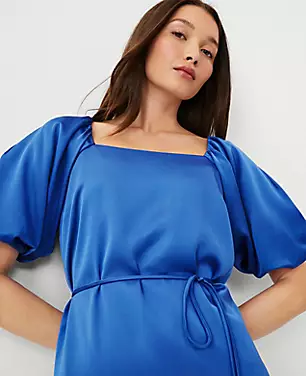 Puff Sleeve Square Neck Dress carousel Product Image 4