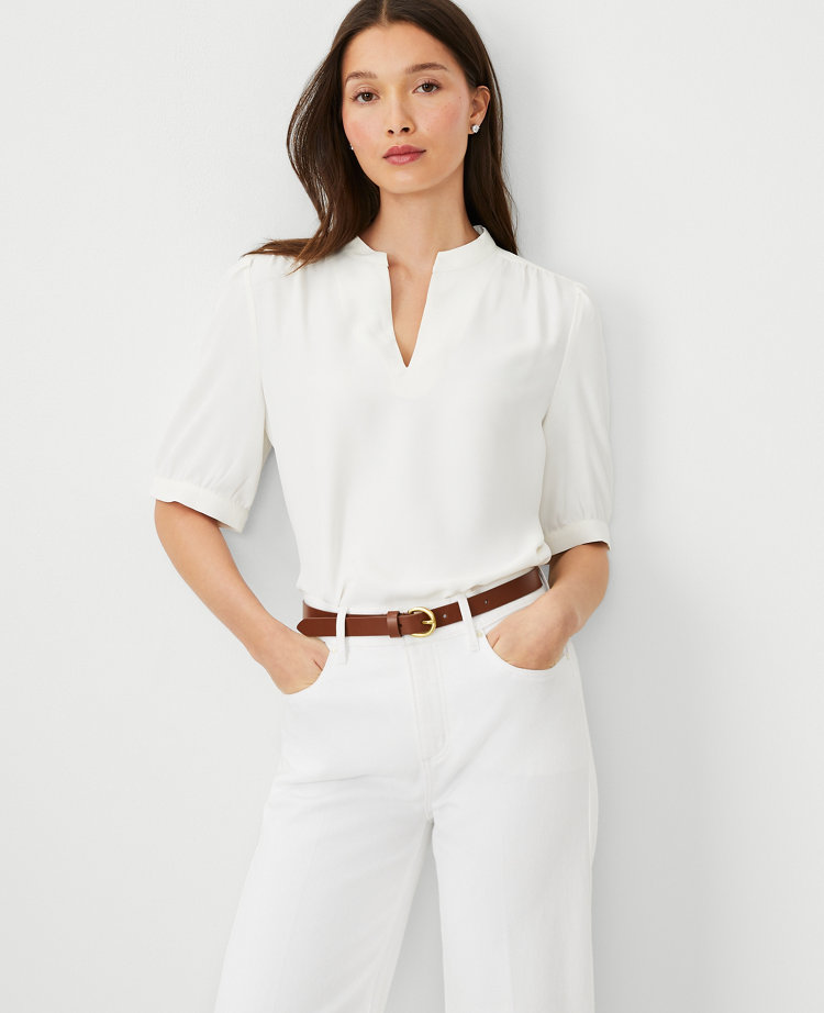 NECHOLOGY Womens Blouses Blouse Women's Formal Work Wear White Simple Shirt  