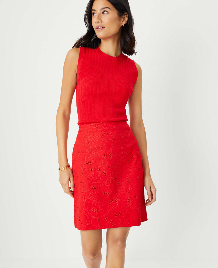 I purchased this Petite size 0 skirt from Ann Taylor. According to