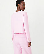 The Petite Crew Neck Jacket in Cross Weave carousel Product Image 2