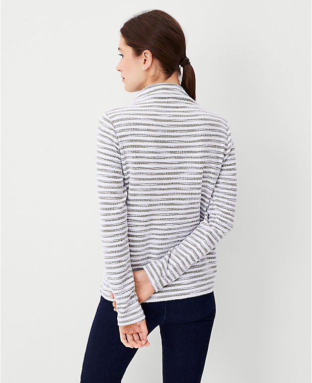 Petite Relaxed Mock Neck Top