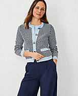 Geo Stitch Sweater Jacket carousel Product Image 1