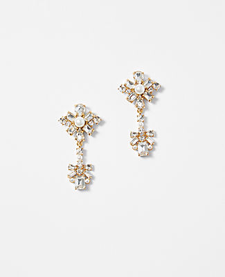 Ann Taylor Studio Collection Statement Mixed Crystal Earrings