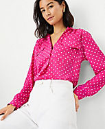 Petite Dotted Camp Shirt carousel Product Image 3