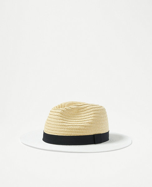 Two Tone Ribbon Straw Hat