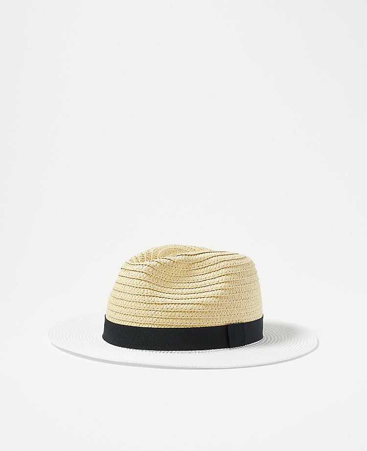 Two Tone Ribbon Straw Hat
