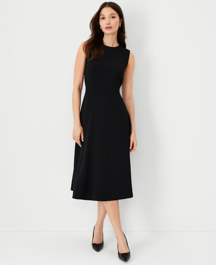 Cap Sleeve Tie Waist Midi Dress