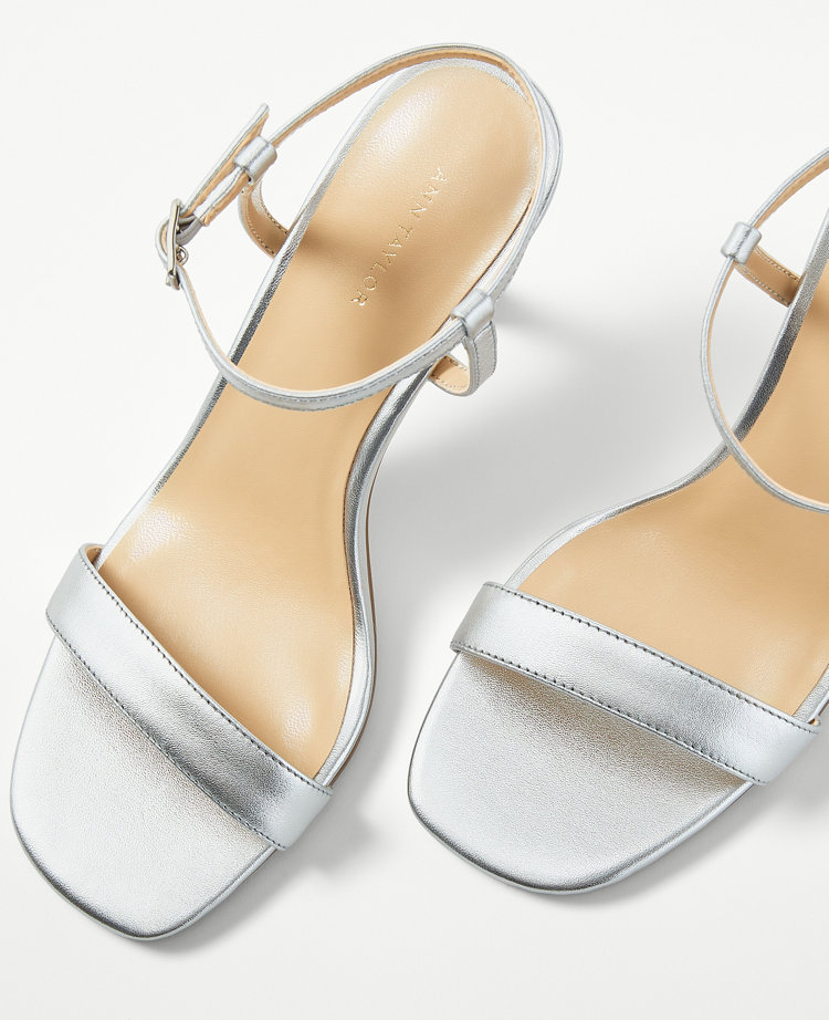 Studio Collection Metallic Skinny Strap Sandals