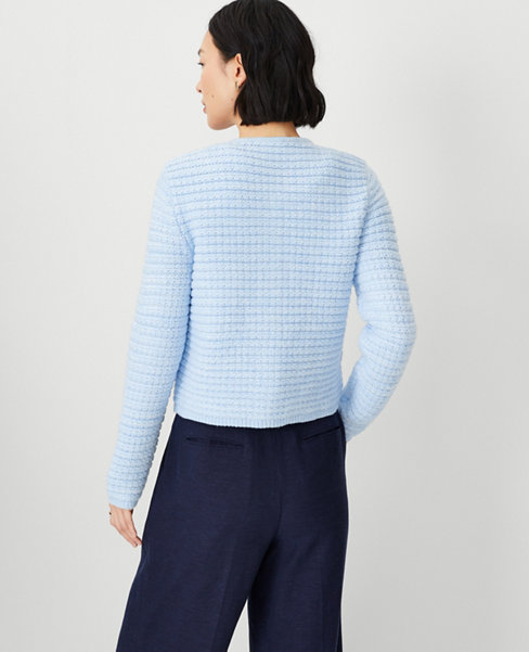 Marled Geo Stitch Sweater Jacket