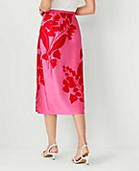 Petite Floral Wrap Column Midi Skirt carousel Product Image 3