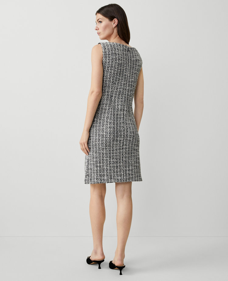Textured Knit Button Pocket Shift Dress carousel Product Image 2