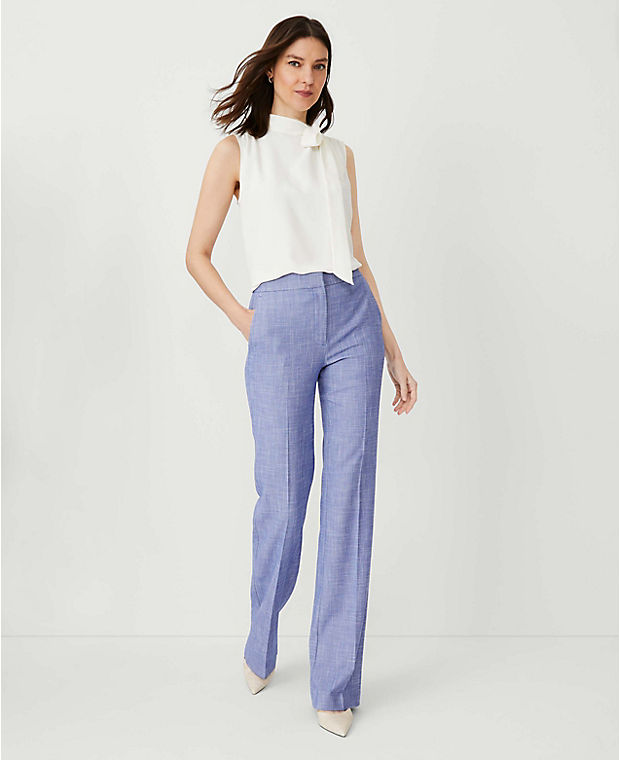 The High Rise Trouser Pant in Cross Weave