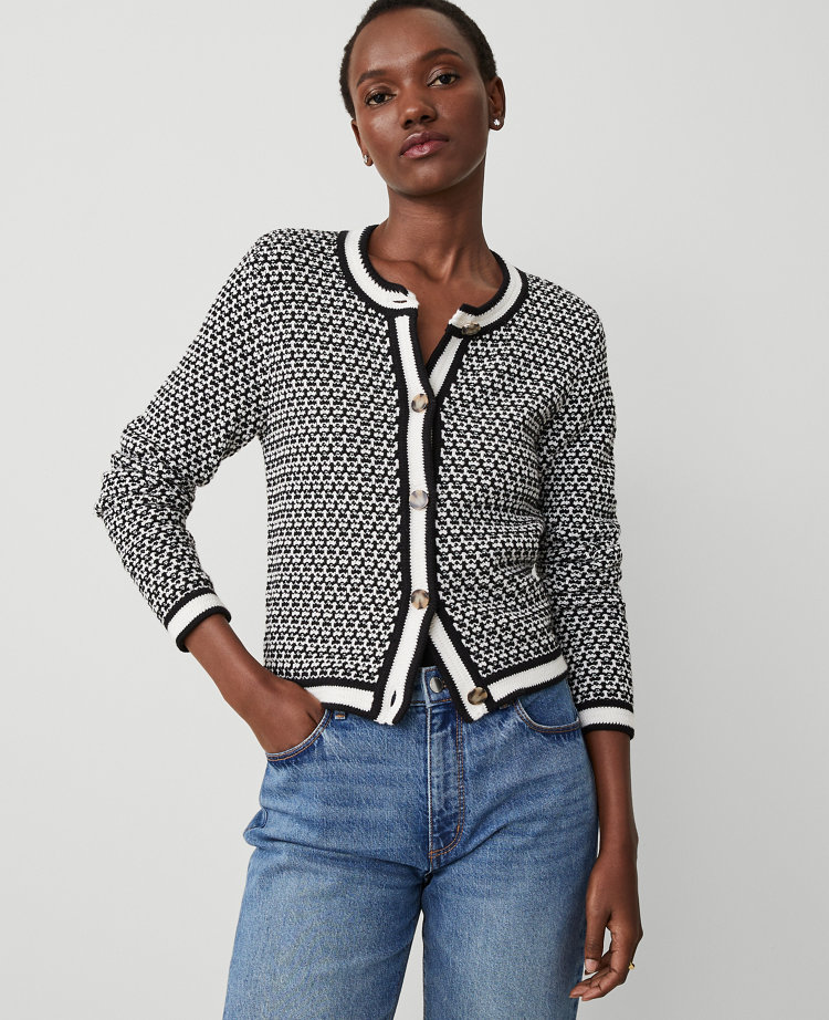 Ann Taylor Geo Stitch Jacket